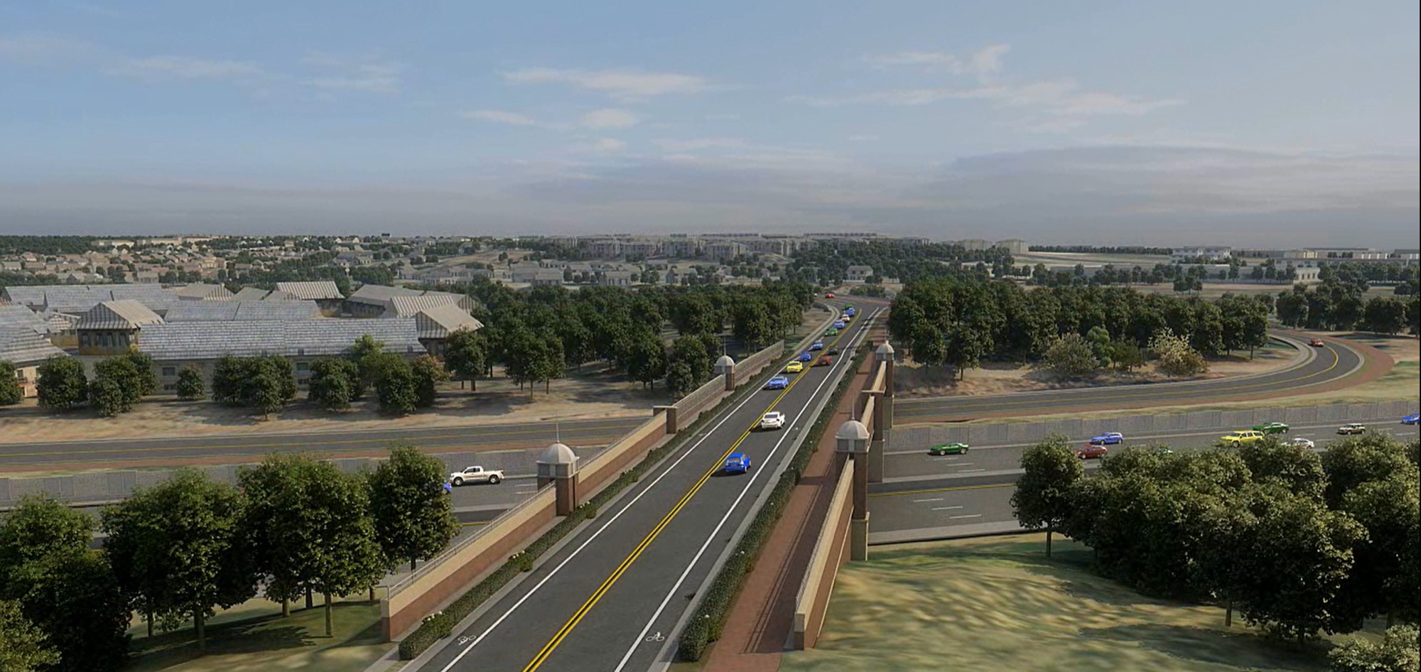 Conceptual rendering of the Big Creek Parkway bridge crossing over GA 400.